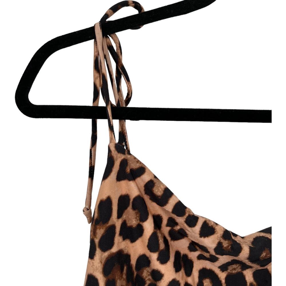 Good American Dress Ruched slip minidress leopard size 4 (18-20) - Picture 5 of 10